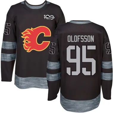 Authentic Victor Olofsson Black Calgary Flames 1917-2017 100th Anniversary Jersey - Youth