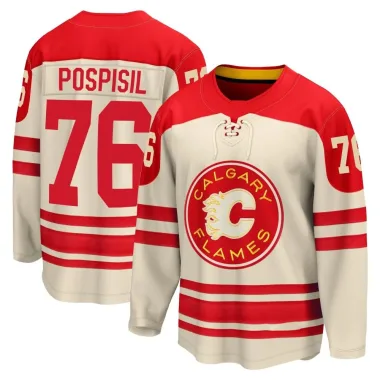 Breakaway Martin Pospisil Cream Calgary Flames 2023 Heritage Classic Premier Jersey - Men's