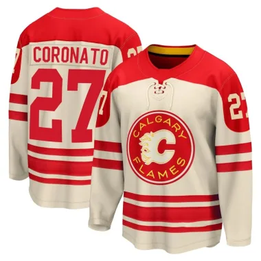 Breakaway Matt Coronato Cream Calgary Flames 2023 Heritage Classic Premier Jersey - Men's