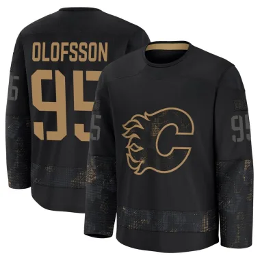 Premium Victor Olofsson Black Calgary Flames 2024 Military Appreciation Practice Jersey - Men's